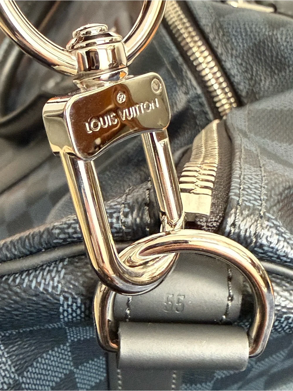 Louis Vuitton Keepall 55 Blue Damier